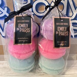 Two Bath & Body Works Emily in Paris Macaron Bath Sponge Sets